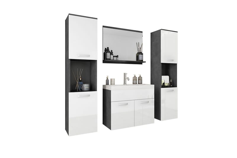 Kylpyhuonekaluste, Valkoinen|Musta
