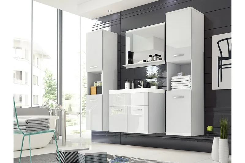 Kylpyhuonekalusteet Carignan XL 35 cm - Valkoinen - Talo & remontointi - Keittiö & kylpyhuone - Kylpyhuone - Kylpyhuonekalusteet - Kylpyhuonekalustepaketit