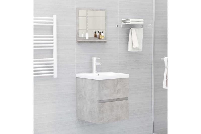 Kylpyhuonepeili betoninharmaa 40x10,5x37 cm lastulevy - Harmaa - Talo & remontointi - Keittiö & kylpyhuone - Kylpyhuone - Kylpyhuonekalusteet - Kylpyhuoneen peilit