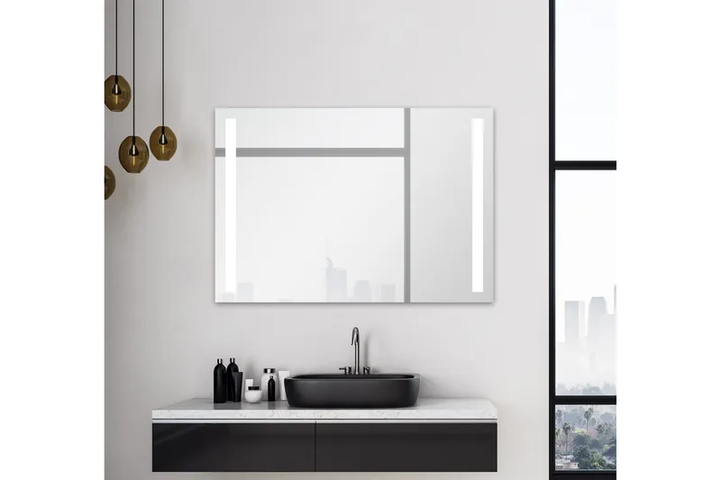 Kylpyhuonepeili Delaryd 70 cm LED-valaistus