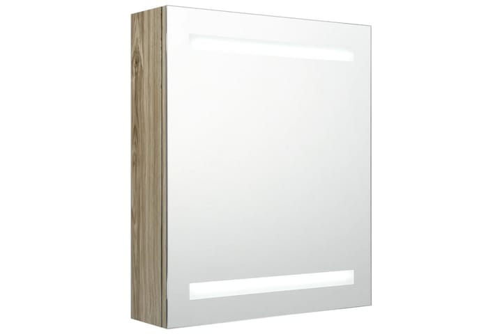 LED kylpyhuoneen peilikaappi tammi 50x14x60 cm - Ruskea - Peili - Kylpyhuoneen peilit - Kylpyhuonepeili valaistuksella