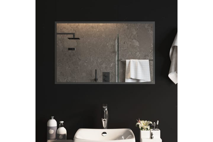 LED-kylpyhuoneen peili 80x50 cm - Läpinäkyvä - Peili - Kylpyhuoneen peilit - Kylpyhuonepeili valaistuksella