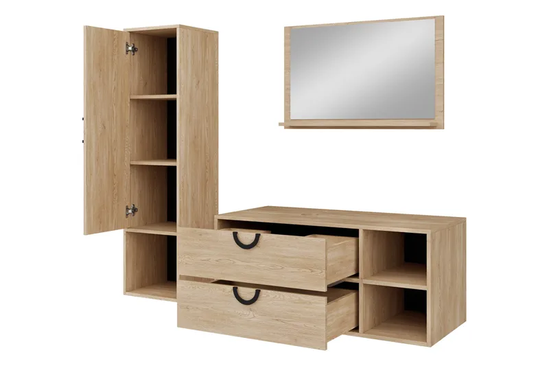 Merlinor Kalustesarja - kylpyhuone - Beige - Talo & remontointi - Keittiö & kylpyhuone - Kylpyhuone - Kylpyhuonekalusteet - Kylpyhuonekalustepaketit