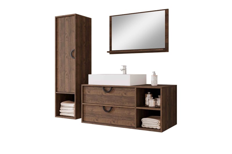 Merlinor Kalustesarja - kylpyhuone, Ruskea