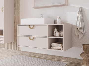 Merlinor-kylpyhuoneen allaskaappi - Beige - Talo & remontointi - Keittiö & kylpyhuone - Kylpyhuone - Kylpyhuonekalusteet - Kylpyhuoneen säilytys