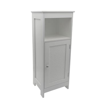 Morano-kylpyhuonekaappi 30x80 cm Wien-punoksella - valkoinen ja hopeanvärinen - Talo & remontointi - Keittiö & kylpyhuone - Kylpyhuone - Kylpyhuonekalusteet - Seinäkaappi & korkea kaappi