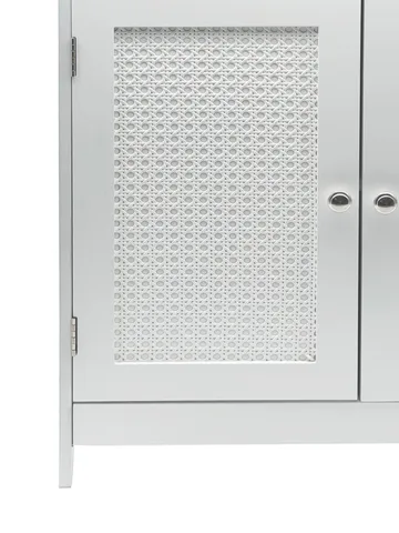 Moreri-kylpyhuonekaappi 60 cm Wien-punoksella - valkoinen ja hopeanvärinen - Talo & remontointi - Keittiö & kylpyhuone - Kylpyhuone - Kylpyhuonekalusteet - Seinäkaappi & korkea kaappi