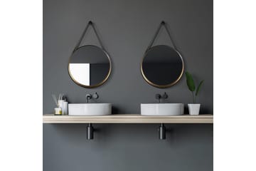 Peili Eskildstorp 55 cm Pyöreä - Musta/Kulta - Sisustustuotteet - Peili