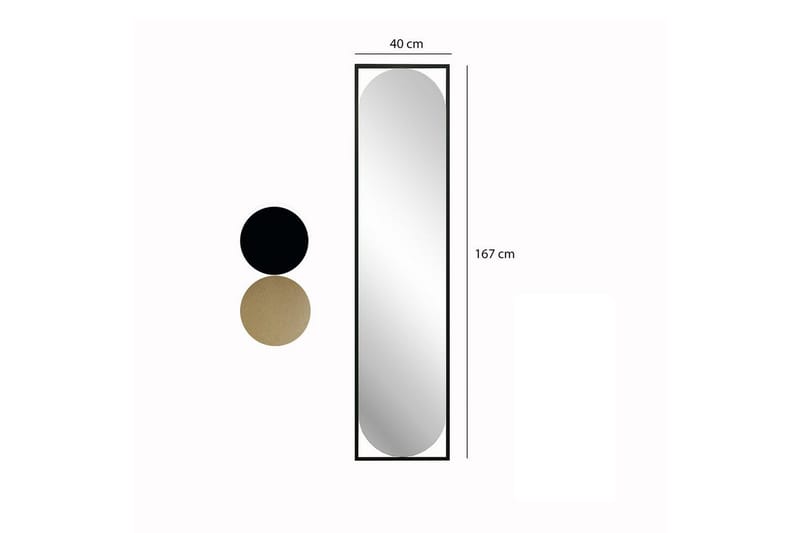 Peili Norvia Musta - Musta - Talo & remontointi - Keittiö & kylpyhuone - Kylpyhuone - Kylpyhuonekalusteet - Kylpyhuoneen peilit