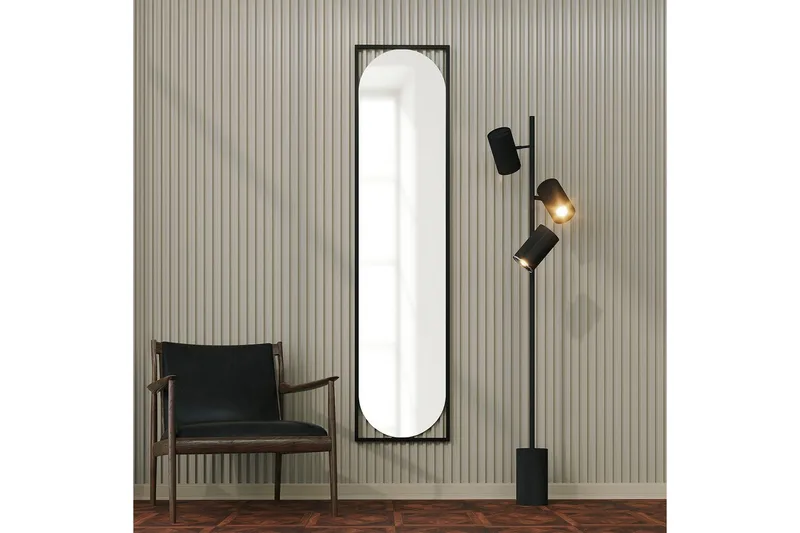 Peili Norvia Musta - Musta - Talo & remontointi - Keittiö & kylpyhuone - Kylpyhuone - Kylpyhuonekalusteet - Kylpyhuoneen peilit