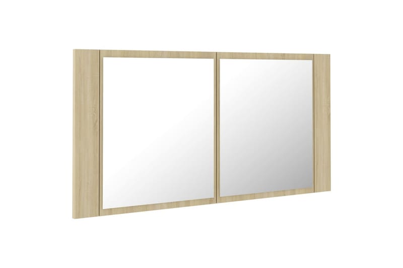 Kylpyhuoneen LED peilikaappi Sonoma tammi 90x12x45 cm - Ruskea - Talo & remontointi - Keittiö & kylpyhuone - Kylpyhuone - Kylpyhuonekalusteet - Peilikaapit