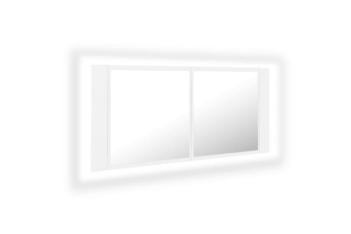 Kylpyhuoneen LED peilikaappi valkoinen 100x12x45 cm - Valkoinen - Peilikaapit - Kylpyhuoneekaappi valaistuksella