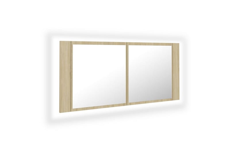 Kylpyhuoneen LED peilikaappi Sonoma tammi 100x12x45 cm - Ruskea - Talo & remontointi - Keittiö & kylpyhuone - Kylpyhuone - Kylpyhuonekalusteet - Peilikaapit