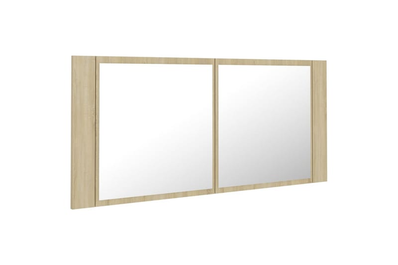 Kylpyhuoneen LED peilikaappi Sonoma tammi 100x12x45 cm - Ruskea - Talo & remontointi - Keittiö & kylpyhuone - Kylpyhuone - Kylpyhuonekalusteet - Peilikaapit