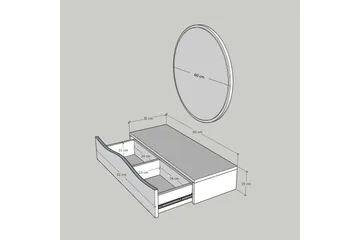 Kylpyhuoneen seinäkaappi peilillä Princesse 82 cm - Talo & remontointi - Keittiö & kylpyhuone - Kylpyhuone - Kylpyhuonekalusteet - Kylpyhuonekaapit