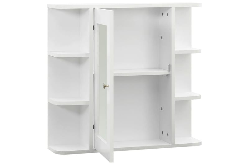 Kylpyhuoneen peilikaappi valkoinen 66x17x63 cm MDF - Valkoinen - Talo & remontointi - Keittiö & kylpyhuone - Kylpyhuone - Kylpyhuonekalusteet - Peilikaapit