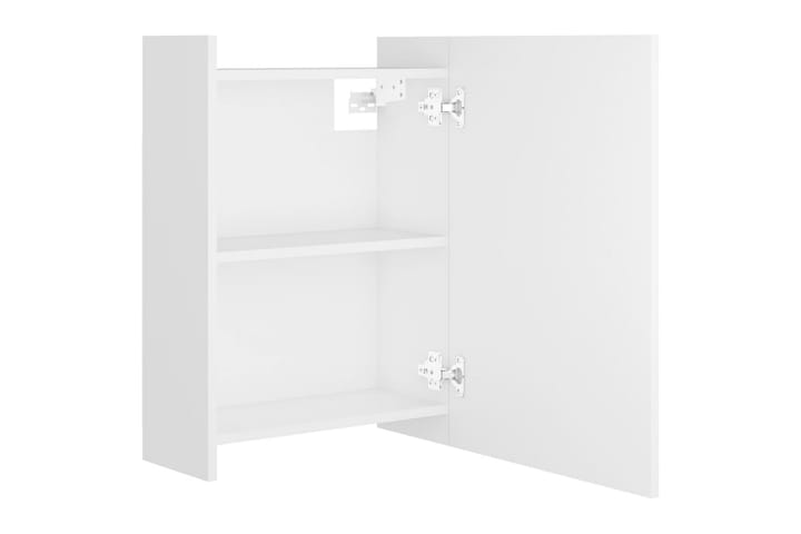 Kylpyhuoneen peilikaappi valkoinen 62,5x20,5x64 cm lastulevy - Valkoinen - Peilikaapit - Kylpyhuoneekaappi valaistuksella