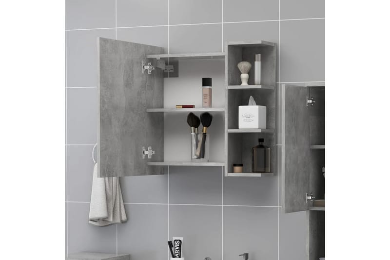 Kylpyhuoneen peilikaappi betoninharmaa 62,5x20,5x64cm - Harmaa - Talo & remontointi - Keittiö & kylpyhuone - Kylpyhuone - Kylpyhuonekalusteet - Peilikaapit