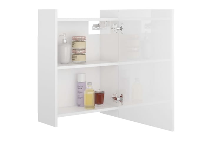 Kylpyhuoneen peilikaappi kk-valkoinen 62,5x20,5x64 cm - Valkoinen - Peilikaapit - Kylpyhuoneekaappi valaistuksella