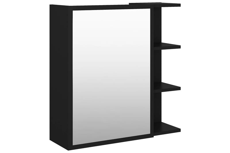 Kylpyhuoneen peilikaappi musta 62,5x20,5x64 cm lastulevy - Musta - Talo & remontointi - Keittiö & kylpyhuone - Kylpyhuone - Kylpyhuonekalusteet - Peilikaapit