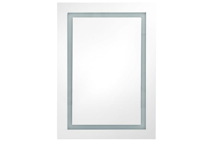 Kylpyhuoneen peilikaappi LED 50x13x70 cm - Valkoinen/Ruskea - Peilikaapit - Kylpyhuoneekaappi valaistuksella