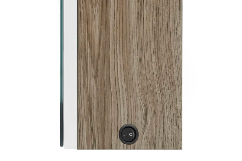 Kylpyhuoneen peilikaappi LED 50x13x70 cm - Valkoinen/Ruskea - Talo & remontointi - Keittiö & kylpyhuone - Kylpyhuone - Kylpyhuonekalusteet - Peilikaapit