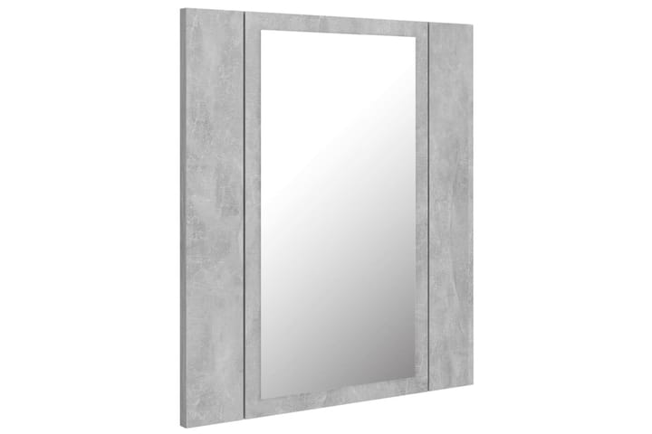 Kylpyhuoneen peilikaappi LED 40x12x45 cm - Betoninharmaa - Peilikaapit - Kylpyhuoneekaappi valaistuksella
