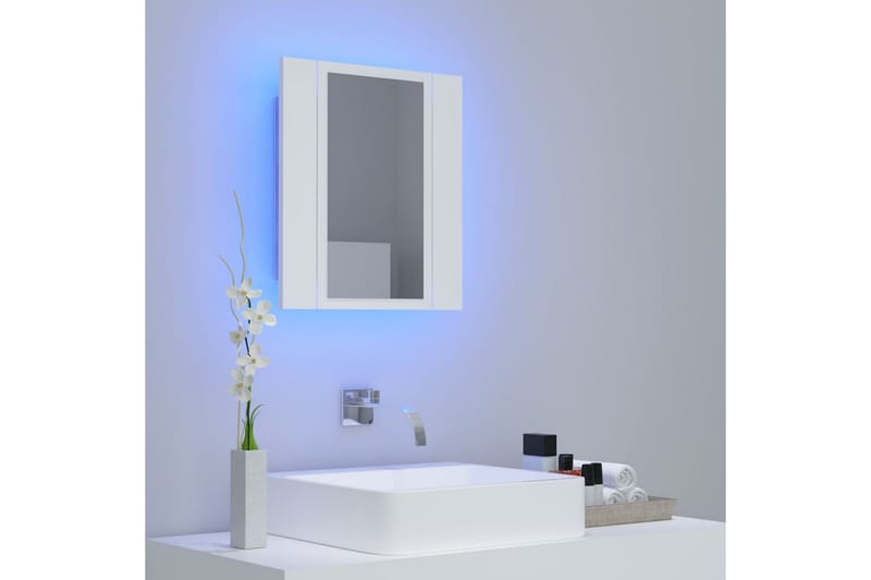 Kylpyhuoneen peilikaappi LED 40x12x45 cm - Valkoinen - Talo & remontointi - Keittiö & kylpyhuone - Kylpyhuone - Kylpyhuonekalusteet - Peilikaapit