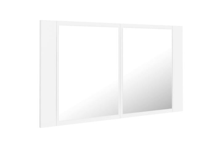 Kylpyhuoneen peilikaappi LED 80x12x45 cm - Valkoinen - Peilikaapit - Kylpyhuoneekaappi valaistuksella