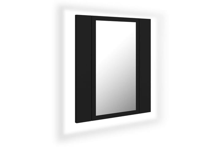 Kylpyhuoneen peilikaappi LED 40x12x45 cm - Musta - Peilikaapit - Kylpyhuoneekaappi valaistuksella