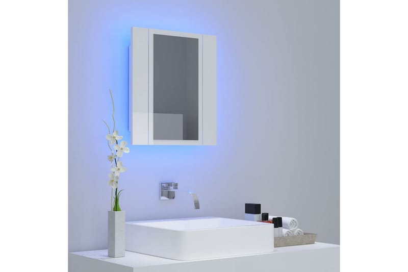 Kylpyhuoneen peilikaappi LED 40x12x45 cm - Valkoinen - Talo & remontointi - Keittiö & kylpyhuone - Kylpyhuone - Kylpyhuonekalusteet - Peilikaapit