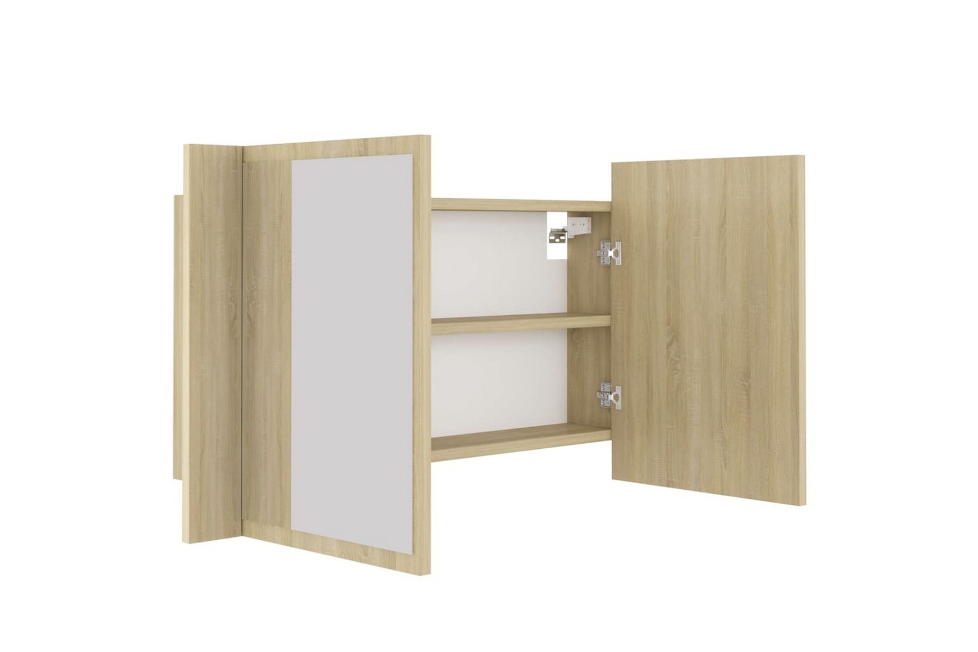 Kylpyhuoneen peilikaappi LED 80x12x45 cm - Ruskea - Talo & remontointi - Keittiö & kylpyhuone - Kylpyhuone - Kylpyhuonekalusteet - Peilikaapit