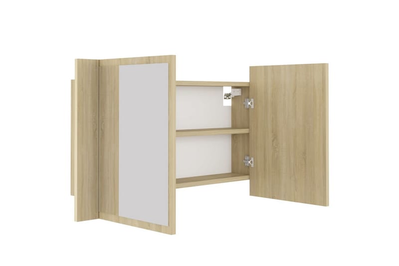 Kylpyhuoneen peilikaappi LED 80x12x45 cm - Ruskea - Talo & remontointi - Keittiö & kylpyhuone - Kylpyhuone - Kylpyhuonekalusteet - Peilikaapit