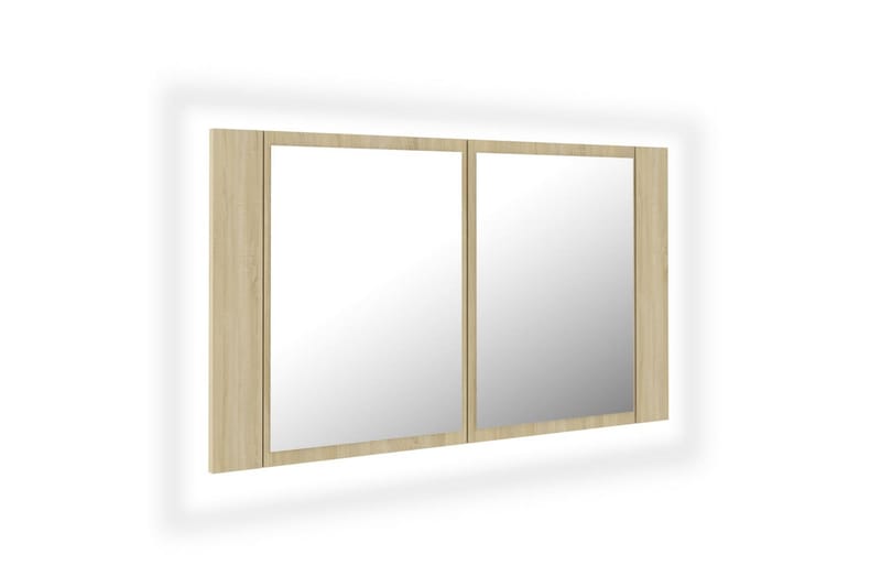 Kylpyhuoneen peilikaappi LED 80x12x45 cm - Ruskea - Talo & remontointi - Keittiö & kylpyhuone - Kylpyhuone - Kylpyhuonekalusteet - Peilikaapit