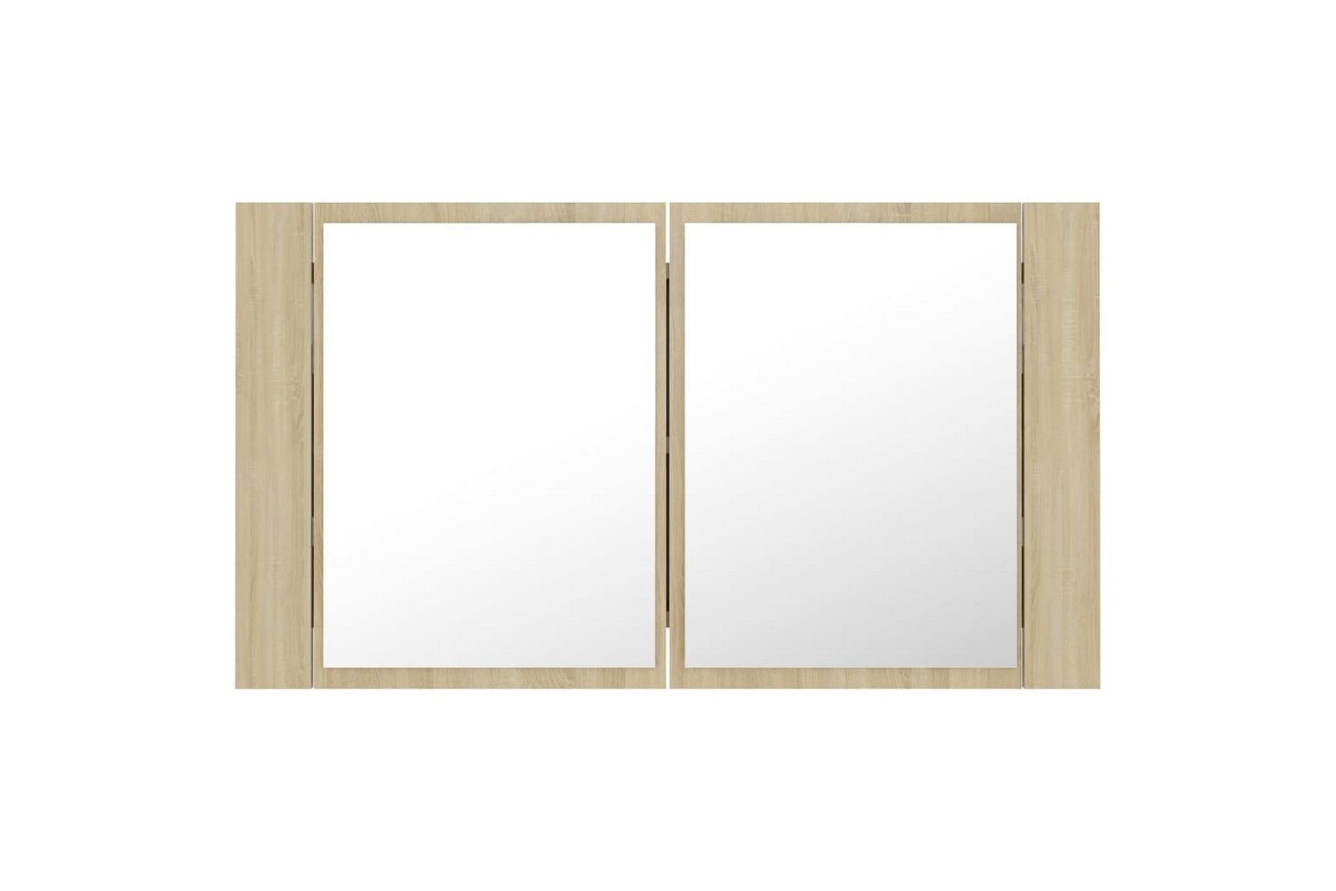 Kylpyhuoneen peilikaappi LED 80x12x45 cm - Ruskea - Talo & remontointi - Keittiö & kylpyhuone - Kylpyhuone - Kylpyhuonekalusteet - Peilikaapit