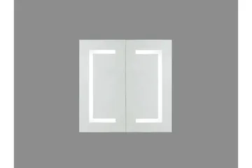 Kylpyhuonekaappi Boadilla 60 cm Peili LED-valaistuksella - Valkoinen - Talo & remontointi - Keittiö & kylpyhuone - Kylpyhuone - Kylpyhuonekalusteet - Peilikaapit