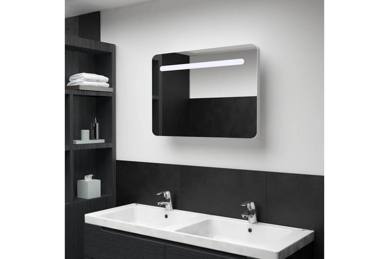 LED kylpyhuoneen peilikaappi 80x11x55 cm - Valkoinen - Talo & remontointi - Keittiö & kylpyhuone - Kylpyhuone - Kylpyhuonekalusteet - Peilikaapit