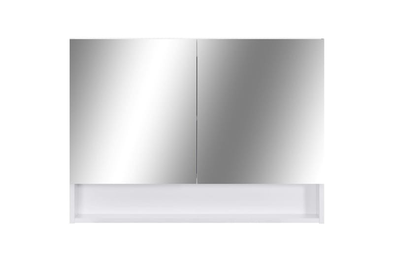 LED kylpyhuoneen peilikaappi valkoinen 80x15x60 cm MDF - Valkoinen - Talo & remontointi - Keittiö & kylpyhuone - Kylpyhuone - Kylpyhuonekalusteet - Peilikaapit