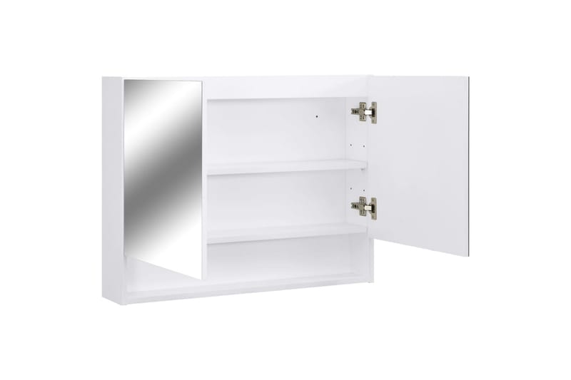 LED kylpyhuoneen peilikaappi valkoinen 80x15x60 cm MDF - Valkoinen - Talo & remontointi - Keittiö & kylpyhuone - Kylpyhuone - Kylpyhuonekalusteet - Peilikaapit