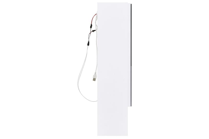 LED kylpyhuoneen peilikaappi valkoinen 80x15x60 cm MDF - Valkoinen - Talo & remontointi - Keittiö & kylpyhuone - Kylpyhuone - Kylpyhuonekalusteet - Peilikaapit
