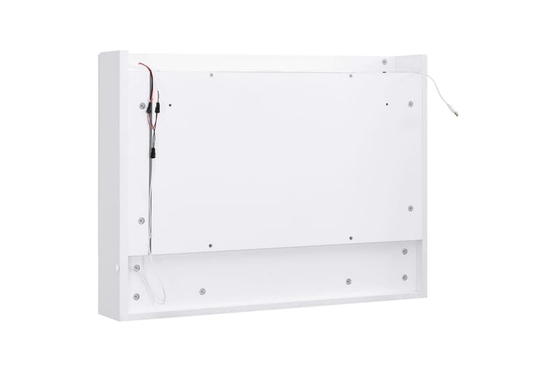 LED kylpyhuoneen peilikaappi valkoinen 80x15x60 cm MDF - Valkoinen - Talo & remontointi - Keittiö & kylpyhuone - Kylpyhuone - Kylpyhuonekalusteet - Peilikaapit