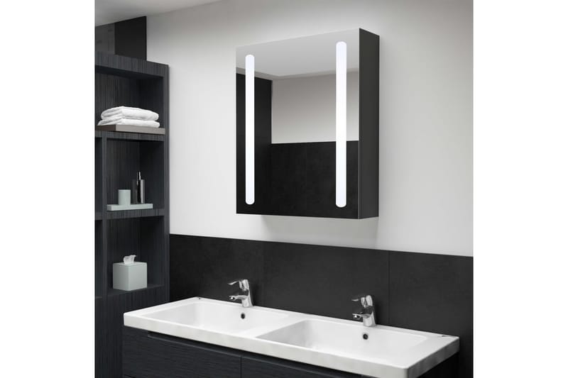 LED kylpyhuoneen peilikaappi 50x13x70 cm - Antrasiitti - Talo & remontointi - Keittiö & kylpyhuone - Kylpyhuone - Kylpyhuonekalusteet - Peilikaapit
