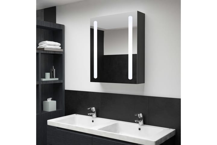 LED kylpyhuoneen peilikaappi 50x13x70 cm - Antrasiitti - Peilikaapit - Kylpyhuoneekaappi valaistuksella