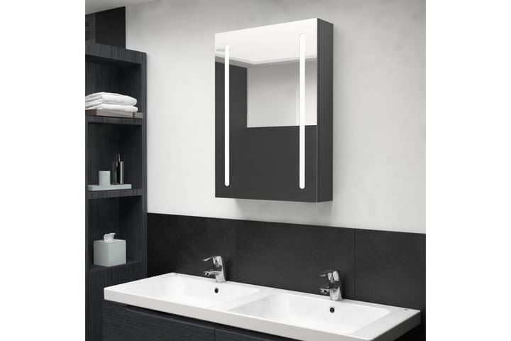 LED kylpyhuoneen peilikaappi harmaa 50x13x70 cm - Peilikaapit - Kylpyhuoneekaappi valaistuksella