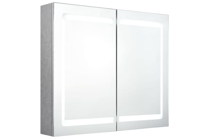 LED kylpyhuoneen peilikaappi betoninharmaa 80x12x68 cm - Peilikaapit - Kylpyhuoneekaappi valaistuksella