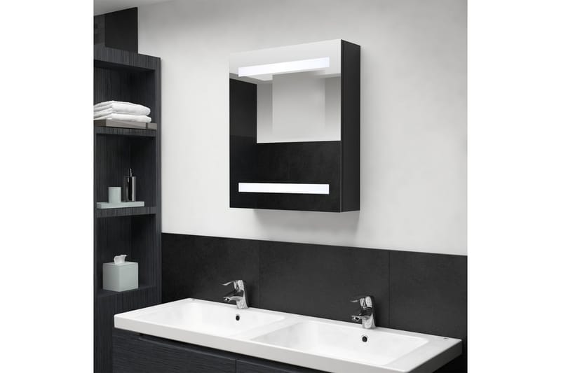 LED kylpyhuoneen peilikaappi musta 50x14x60 cm - Musta - Talo & remontointi - Keittiö & kylpyhuone - Kylpyhuone - Kylpyhuonekalusteet - Peilikaapit