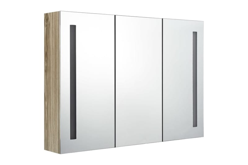 LED kylpyhuoneen peilikaappi 89x14x62 cm tammi - Talo & remontointi - Keittiö & kylpyhuone - Kylpyhuone - Kylpyhuonekalusteet - Peilikaapit