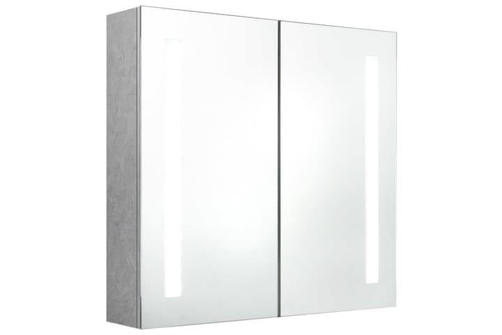 LED kylpyhuoneen peilikaappi betoninharmaa 62x14x60 cm - Peilikaapit - Kylpyhuoneekaappi valaistuksella