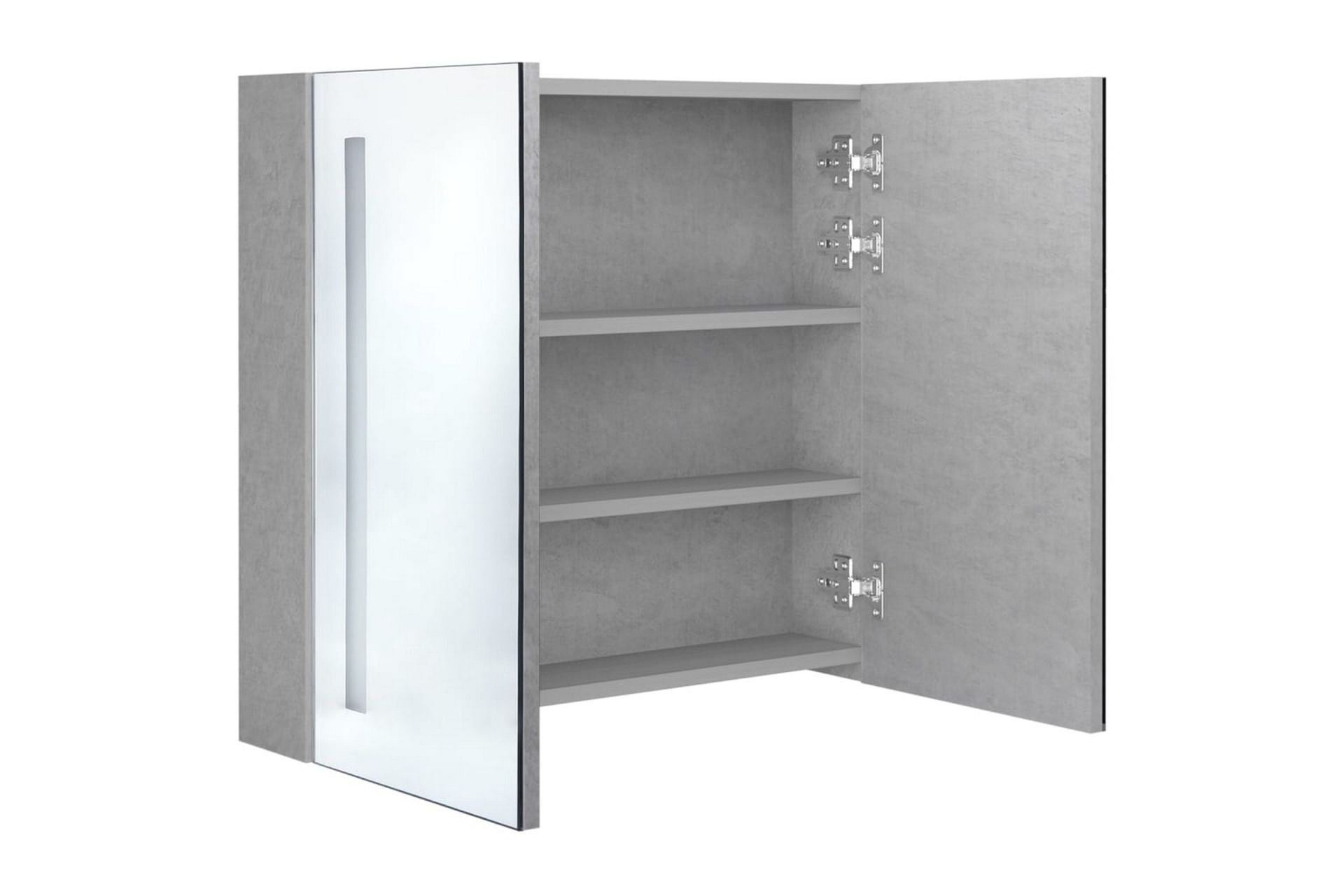 LED kylpyhuoneen peilikaappi betoninharmaa 62x14x60 cm - Talo & remontointi - Keittiö & kylpyhuone - Kylpyhuone - Kylpyhuonekalusteet - Peilikaapit