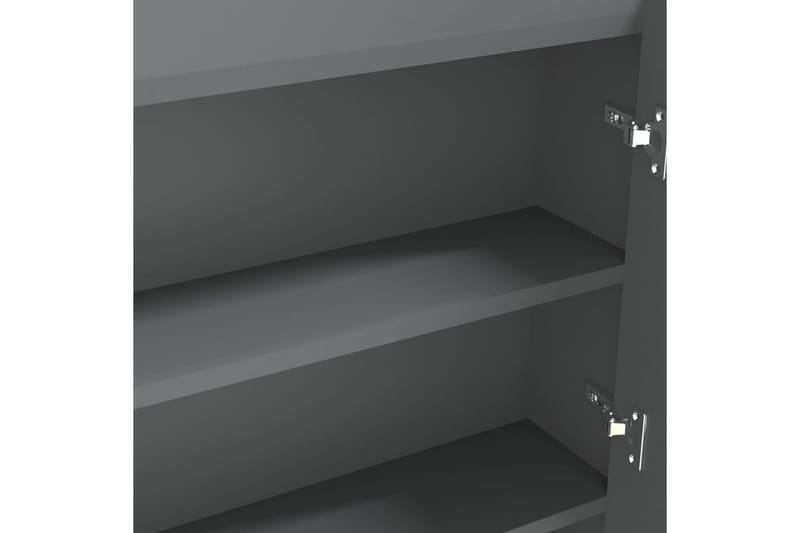 LED kylpyhuoneen peilikaappi 80x15x60 cm MDF harmaa - Harmaa - Talo & remontointi - Keittiö & kylpyhuone - Kylpyhuone - Kylpyhuonekalusteet - Peilikaapit